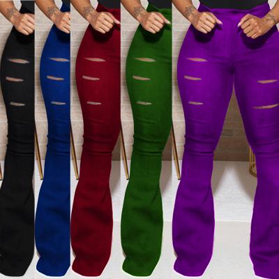 China Wholesale 2021 Girls Anti-pilling Bell Bottom Pants Ladies Plus Size Trousers Ladies Trousers Casual Sweatpants Flares Gaiters for sale