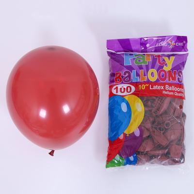 China Natural latex 10 inch standard color matte latex balloon thickened wedding 100 birthday party decoration balloons for sale