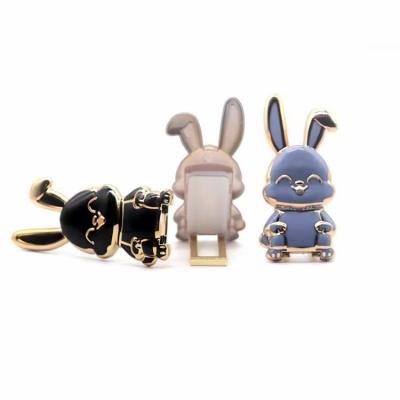 China Bunny Stand Lovely Rabbit Holder Cute Wholesale Flexible Plating Rabbit Kickstand Phone Accessories Mobile Phone Holder For iPhone Samsun for sale