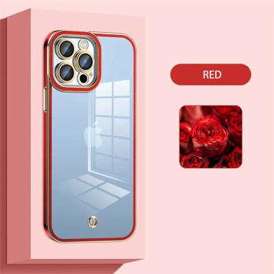 China Clear Electroplating Shockproof Tpu Phone Case Full Cell Phone Case Camera Lens Protector For Samsung A23 A53 A13 F13 M13 S22 for sale