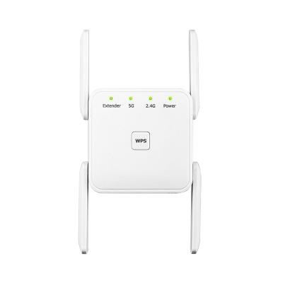 China Wireless Signal Penetration WiFi Range Extender 1200Mbps WiFi Strong Dual Band Repeater 2.4&5GHz WPS Signal Booster for sale