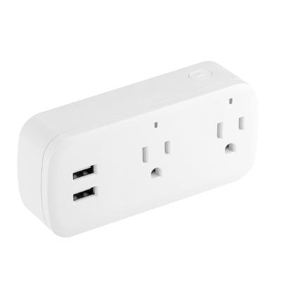 China Best Residential / Multi-Purpose Smart Socket Outlet 2 Plug-in WiFi Smart Home Outlets Ultimate USB Plug-in Sockets Or Power Strips for sale