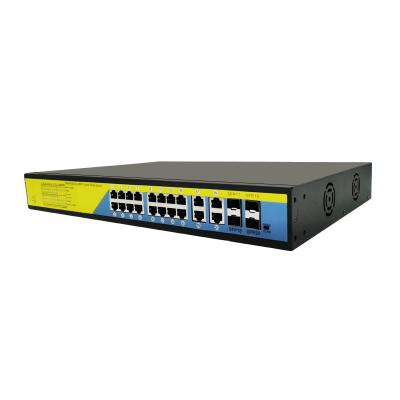 China POE 16 Ports Gigabit POE Switches SFP Network Switch Power Over Ethernet Switch 16+4+4 POE Ports for sale