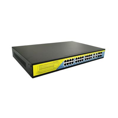 China 24 POE Gigabit POE Switch Port Ethernet POE Switch 24+2+2 Industrial POE SWITCH for sale