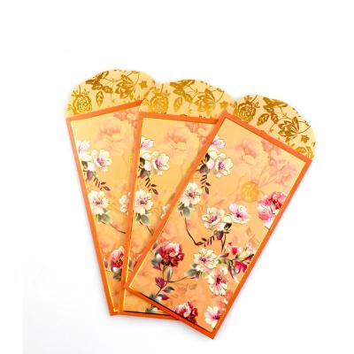 China o presente do dinheiro 150gsm envolve ANG de papel extravagante amarelo Bao da impressão a cores envolve à venda