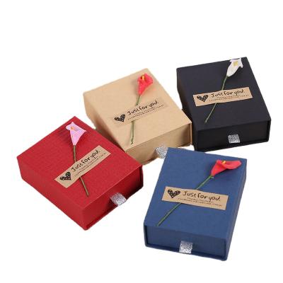 China Recycled Materials Wholesale High Quality Small Jewelry Box With Drawer Custom Logo for sale