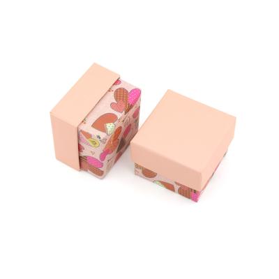 China NEW Fashion Materials 2021 Peach Heart Recycled Pink Jewelry Box For Ring Earring Necklace Girls for sale