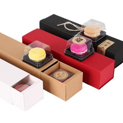 China 2021 Wholesale Customized Handmade Macaron Cake Slide Box Drawer Paper Box for sale