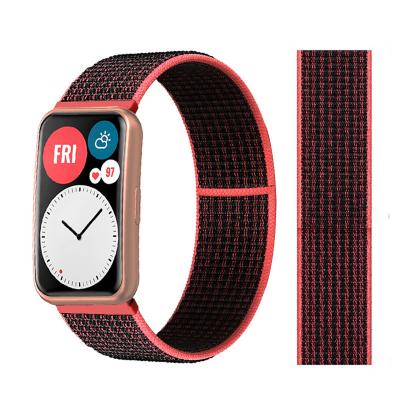 China Fabric Nylon Band For Huawei Watch FIT Strap Smartwatch Accessories Loop Strap Wristband Strap Huawei Watch Fit Strap 2021 for sale