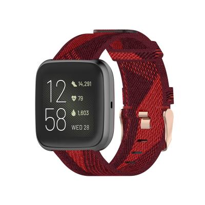 China Fabric Nylon Canvas Strap For Fitbit Versa /versa 2 Band Replacement Wrist Belt Watch Band For Fitbit Versa 2 Strap Smart Watch for sale