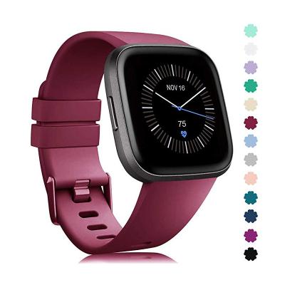 China Silicone Strap For Fitbit Versa/Versa2/Lite Smart Watch Replacement Band Sport Silicone Strap Band For Fitbit Versa 2 wristbelt for sale