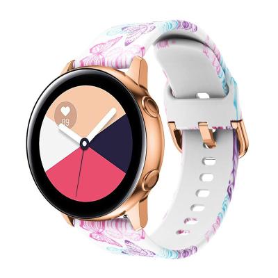 China Silicone Strap 20mm 22mm For Samsung Galaxy Watch 2 4 Active 3 Band 2e 3 S/L Amazfit Bip/BIP lite/gts/GTR Huawei GT 2 Band S3 pro for sale