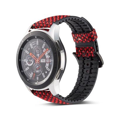 China Nylon&Silicone Rubber Band For Samsung Galaxy Watch 3 45mm Huawei Watch GT 2 2e 3 3 pro amazfit 3 pro 47mm strap 22mm strap gtr for sale