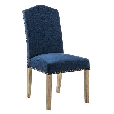 China Nailhead Balance High Quality Modern Furniture Luxury Nailhead Balance Salon Chair Dining Chair Bedroom Chair With Rubber Wood Legs for sale