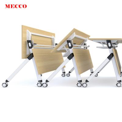 China Office Furniture Collapsible Staff Conference Tables Folding Training Table With Wheels for sale