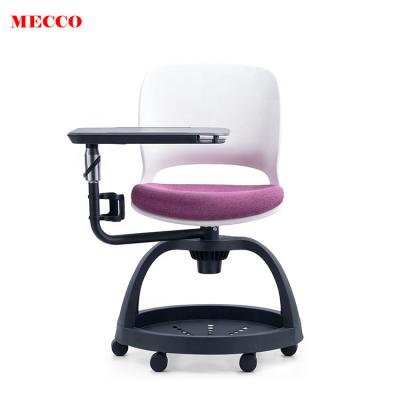 China Classroom Student Revolving Chair With Tablet Arm Meeting Room Table And Chair Set for sale