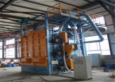 China Crawler Type Shot Blasting Chamber , Rubber Belt Track Shot Blasting Equipment for sale