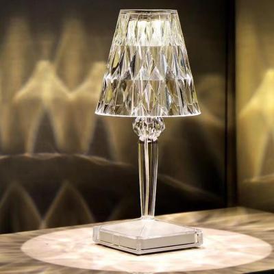 China Modern Decoration USB LE TDC Masonry and Crystal Table Lamp Modern Rechargeable RGB Table Lamp Rose Night Light Hotel Restaurant for sale