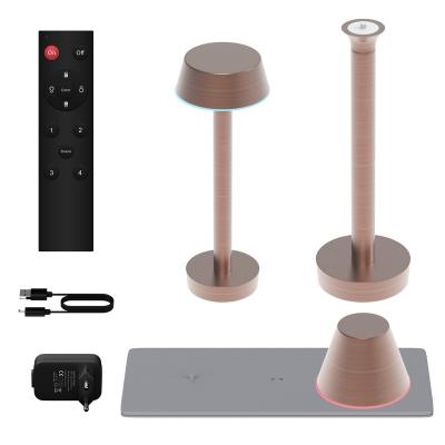 China Modern Smart Cordless Night Light Tuya Aluminum Table Light Set With Infill Base 2 Pack Set for sale