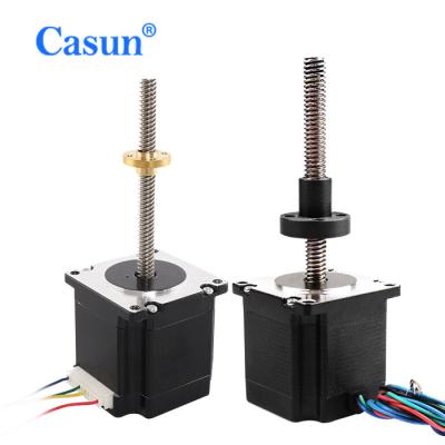 China Casun Linear Actuator Worm Gear Laser NEMA 23 Stepper Motor 57BYGH Controller 57BYGH High Torque With CE ISO ROHS 57*57mm for sale