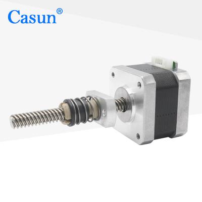 China Casun Industrial Tooling 12V NEMA 17 Linear Actuator Wire Stepper Motor With Certification 42SHD0003-100NT for sale