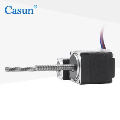 China Hot Selling Small Linear Stepper Motor 20x20x41mm Rod Lead Screw Tr 5 Linear Stepper Motor Wire Micro NEMA11 for sale