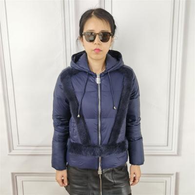 China New Arrival Breathable Winter Down Stripper Mink Jacket Women Casual Warm Hooded Coat for sale