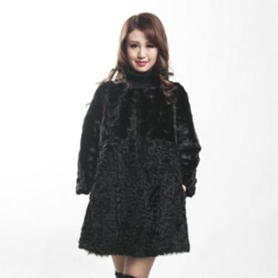 China New Fashion Long Real Long Imported Collar High-end Standing Coats Luxury Elegant Breathable Coats Women's Mink Fur for sale