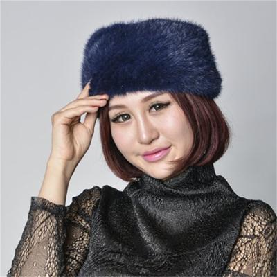 China 2022 fashional cute mink fur knitted headband multifunctional stretch hair accessories custom made wholesale ELASTIC headband for women for sale