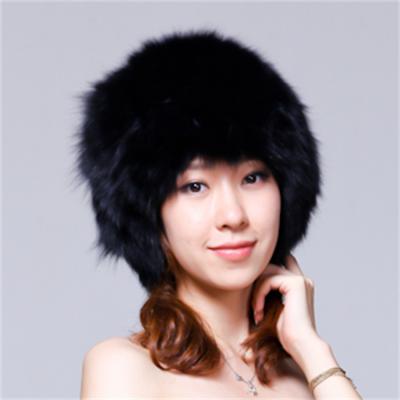 China JOINT Wholesale Fashion Beanies Warm Stretchy Black Knitted Fox Fur Knitted Hats/Hats for sale