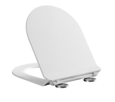 China Modern Slow-end Toilet Seats 003DJX Custom Design Quiet Narrow White Oval Toilet Seat for sale