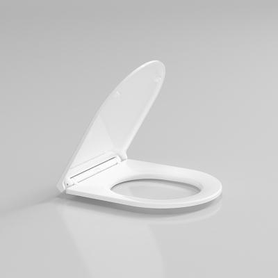 China Slow-end Toilet Seats Y-6102 Noise Proof Feature Top Fixing UF White Oval Toilet Seat for sale