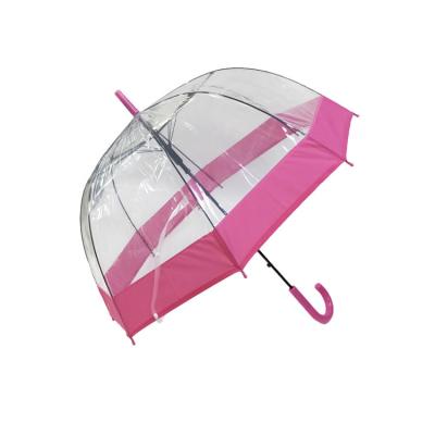 China 23 Inches Rain Umbrella With Transparent Fabric Highlight Transparent Umbrella for sale