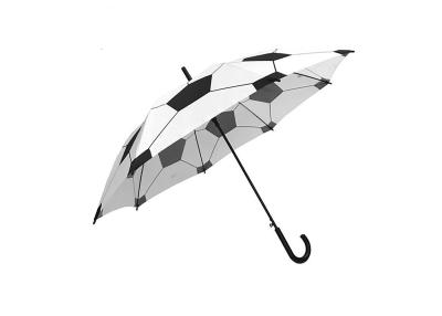 China Large Auto Open Stick Umbrella Football Printed Easy One Handed Operation for sale