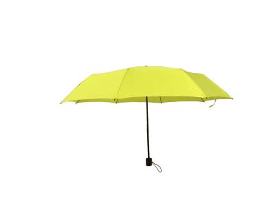 China Yellow Ladies Self Folding Umbrella , Fold Away Umbrella Manual Open Close for sale