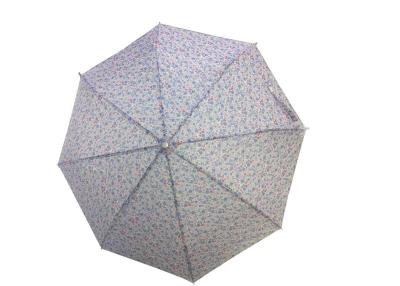 China Polyester / Pongee Fabric Mini Folding Umbrella , Self Folding Umbrella for sale