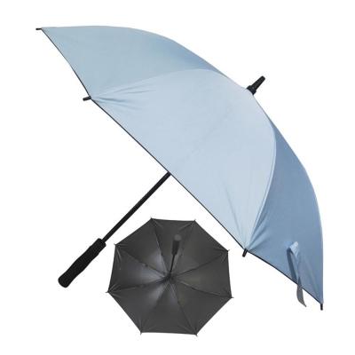 China Vinyl Coated 190T Pongee Semi Automatic Windproof Golf Umbrella for sale