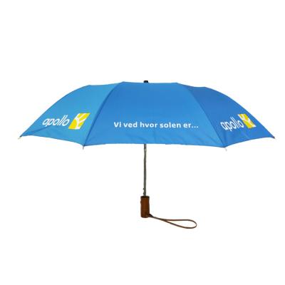 China Strong Windproof 2 Fold Pongee UV Golf Umbrella for sale