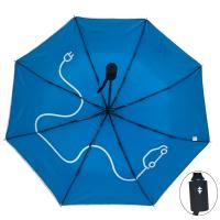 China Auto Open Close Double Layer Compact Folding Umbrella With Double Fiberglass Ribs for sale