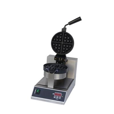 China PCB Control Commercial Snack Equipment Single Round Plate Nonstick Electric Waffle Maker Machine WB-03D for sale