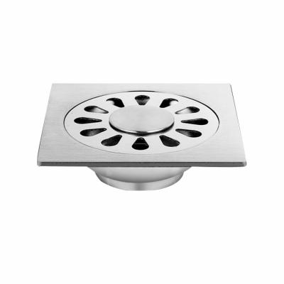 China Modern Bathroom Basement Anti-odor 304 Stainless Steel Square Shower Floor Drain for sale