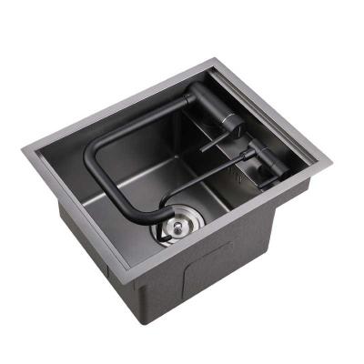 China Without Black Nano RV Stainless Steel Faucet 304 Invisible Middle Bar Island Handmade Sink for sale