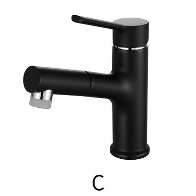 China Modern Black Brass Single Handle Bathroom Water Tap Sink Mixer Basin Faucet for sale