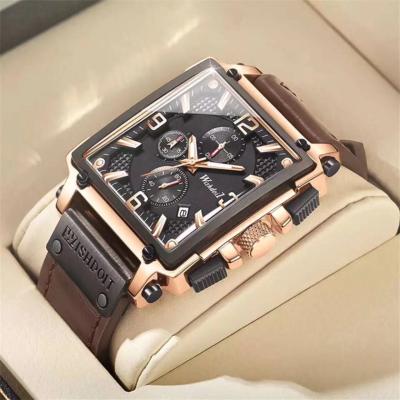 China Automatic Date WISHDOIT Brand Square Luxury Men Watch Chronograph Automatic Date Mens Watch Waterproof Men Watch Relogio Masculino WSD170 for sale