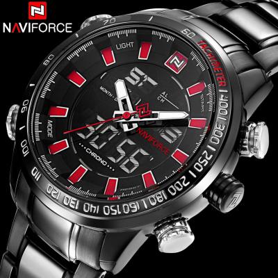 China Luxury factory navy force digital watches mens hombre relojes wristwatches date naviforce watch 9093 relogio de masculino auto top for sale