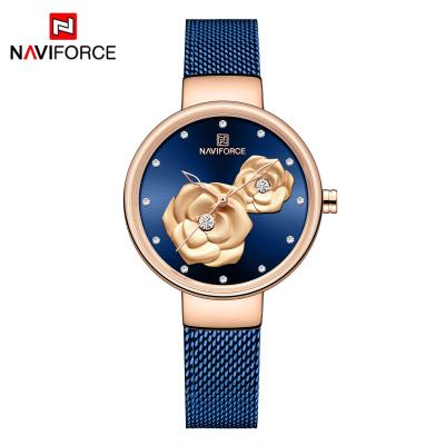 China NAVIFORCE Water Resistant Beautiful Flower Design Watches Women Shape Crystal Wristwatch Ladies Watch Female Casual Synchronize Women's Quartz Watch for sale