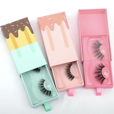 China Factory direct sales handmade empty eyelash packaging box custom logo drawer eyelash box for sale