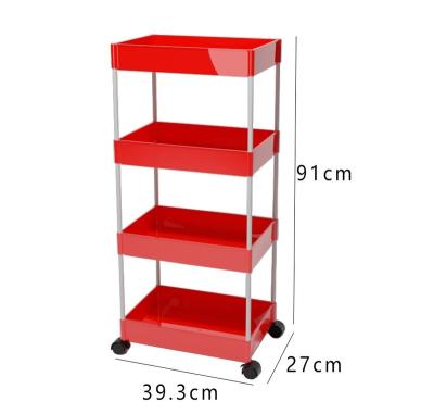 China Viable Household Kitchen Multifunctional Racks Dish Furniture Organizer Storage Rack Plastic Storage Rack With Wheels for sale