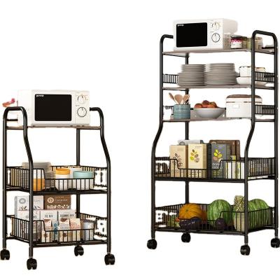 China Sustainable Modern Kitchen Multi Layers Storage Racks Multifunctional Shelf Rack for sale