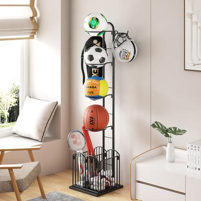 China Sustainable Fast Delivery Sports Storage Shelf Holder Basketball Football Storage Organizer Racks for sale